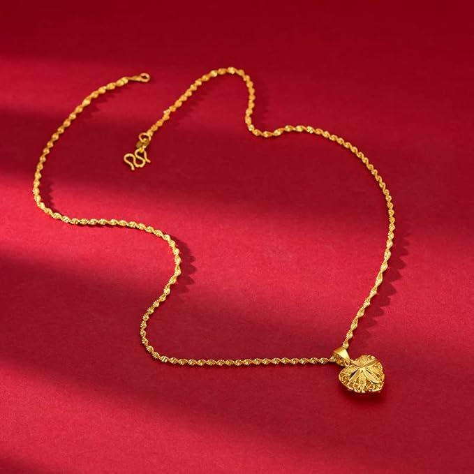 Gold Heart Necklace for Women